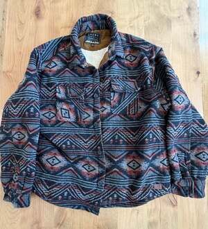 Jachs New York Aztec Sherpa Lined Shirt Jacket Size XXL